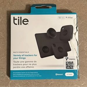 TILE  Essentials 4 Pack Trackers Locaters 2021 Open Box NEW UNUSED